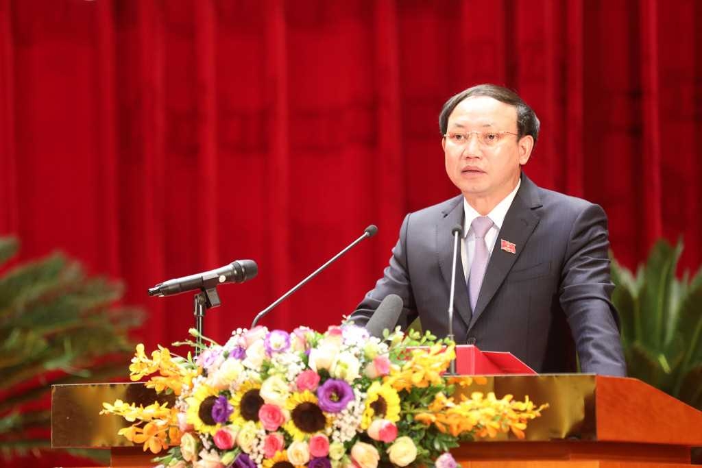 Đồng chí Nguyễn Xuân Ký, Ủy viên Ban Chấp hành Trung ương Đảng, Bí thư Tỉnh ủy, Chủ tịch HĐND tỉnh phát biểu khai mạc.
