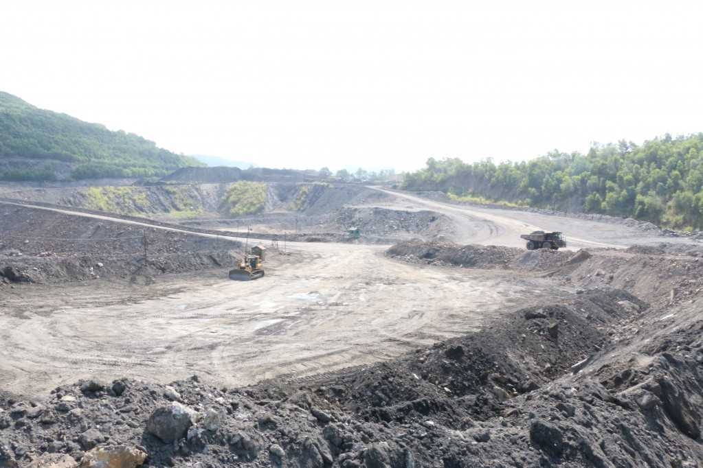 Khai trường khai thác của Công ty CP Than Núi Béo đang chuẩn bị hoàn nguyên môi trường.