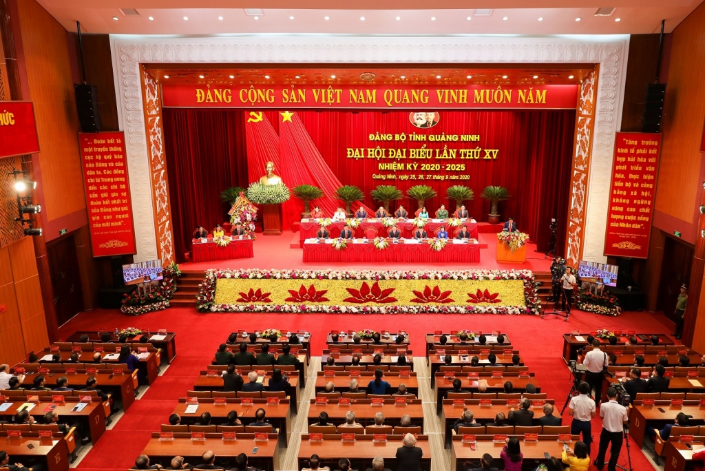 Toàn cảnh Đại hội đại biểu Đảng bộ tỉnh Quảng Ninh lần thứ XV