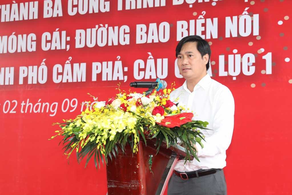 Chủ tịch UBND tỉnh Quảng Ninh Nguyễn Tường Văn phát động phong trào thi đua cao điểm 100 ngày đêm hoàn thành 3 dự án trọng điểm.