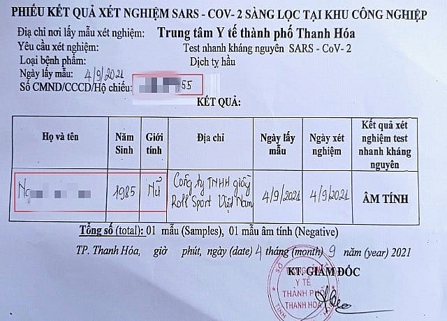 Thanh Hóa: Phát hiện hàng loạt phiếu xét nghiệm âm tính Covid-19 bỏ trống nội dung