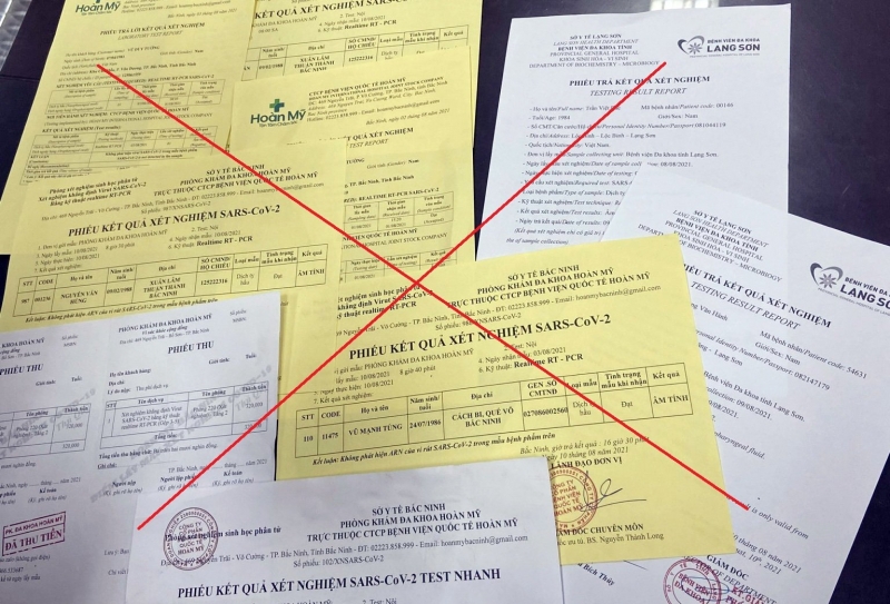 Bắc Ninh: Tạm giữ hình sự một giám đốc văn phòng làm phiếu xét nghiệm Covid-19 giả