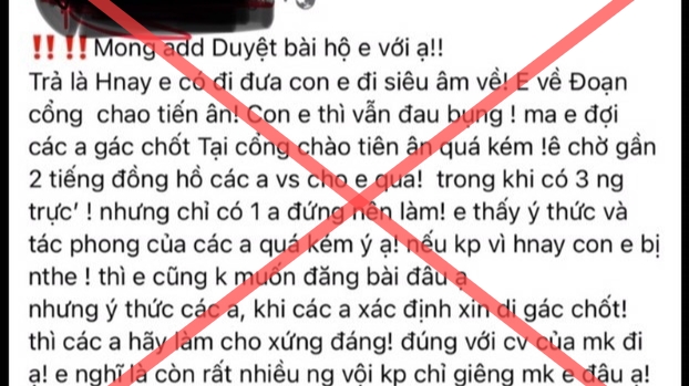 Phần tin H đăng tải trên mạng xã hội