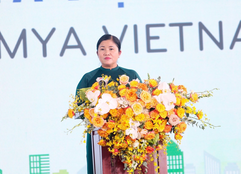 Đồng chí Trần Tuệ Hiền - Chủ tịch UBND tỉnh Bình Phước phát biểu tại Lễ khánh thành