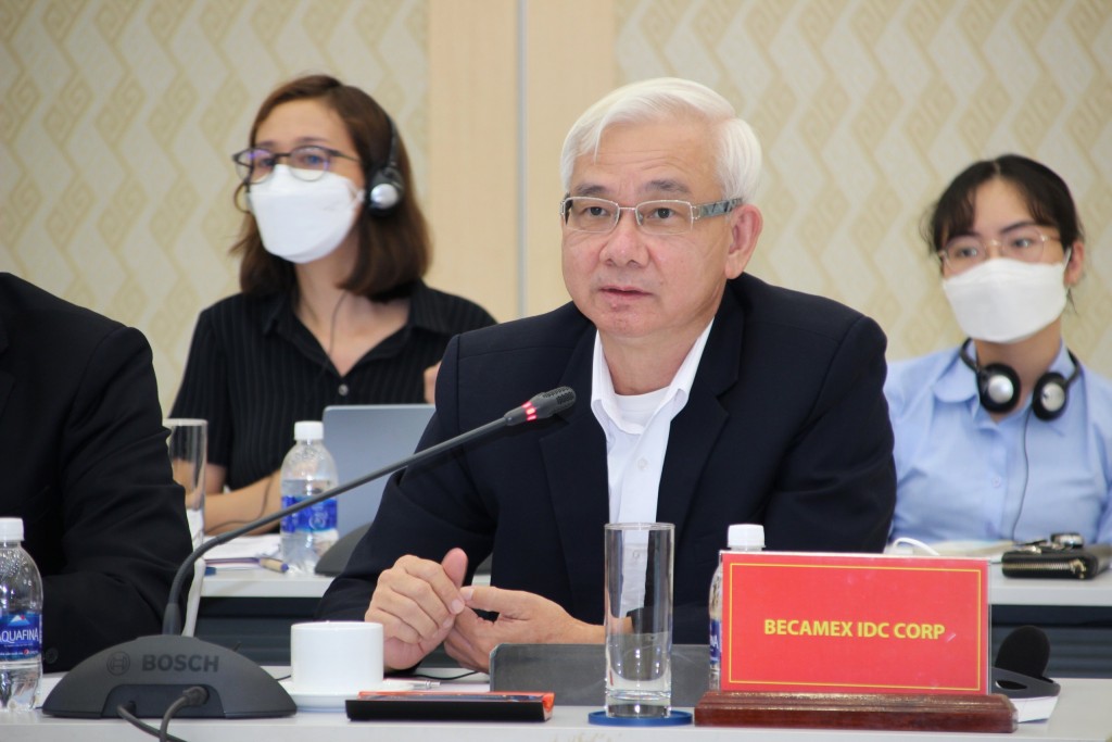 Ông Phạm Ngọc Thuận – Tổng Giám đốc Becamex IDC phát biểu tại hội nghị