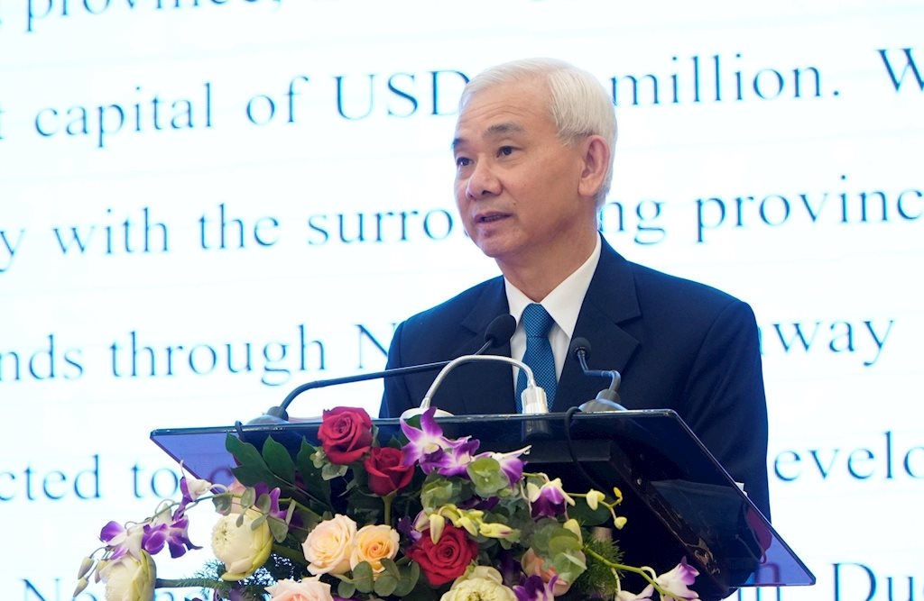 Ông Phạm Ngọc Thuận - Tổng giám đốc Becamex IDC phát biểu tại buổi lễ ký kết