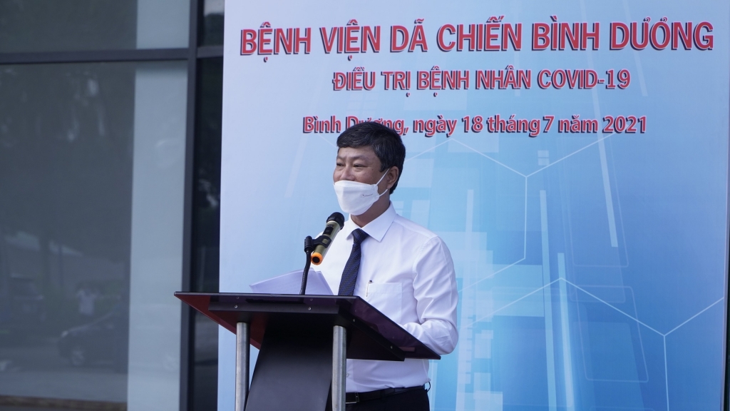 Ông Võ Văn Minh- Chủ tịch UBND tỉnh Bình Dương phát biểu tại lễ công bố