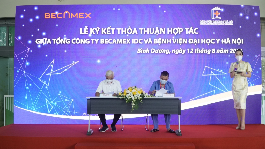 Ký kết thỏa thuận hợp tác về lĩnh vực y khoa giữa Tổng công ty Becamex IDC và Bệnh viện đại học y Hà Nội