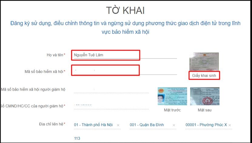 Hướng dẫn đăng kí giao dịch điện tử đối với cá nhân dưới 18 tuổi