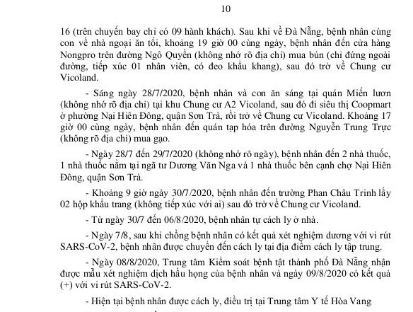 da nang phat hoang voi lich trinh di chuyen cua nu giao vien mac covid 19