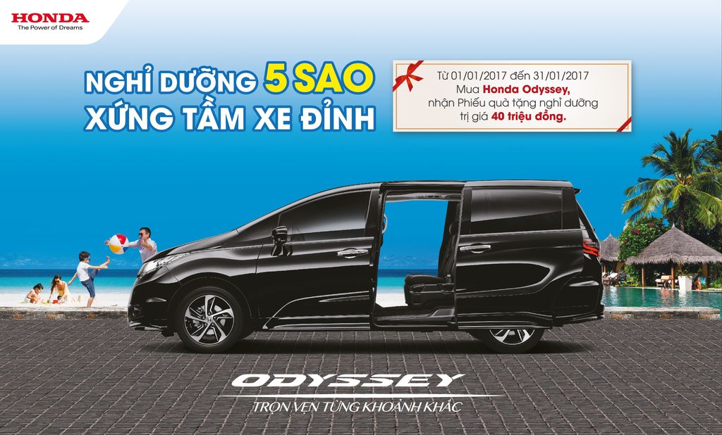 Honda thực hiện nhiều ưu đãi cho khách hàng mua Honda Odyssey và Honda Accord