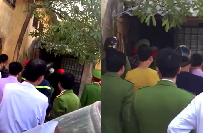 Bắc Giang: Người đàn ông nghi “ngáo đá” đập phá, đốt cửa hàng nhôm kính