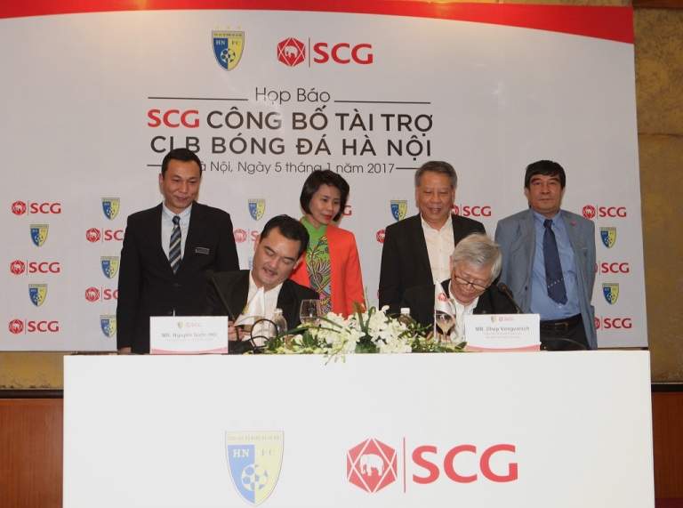 SCG công bố tài trợ Câu lạc bộ bong đá Hà Nội