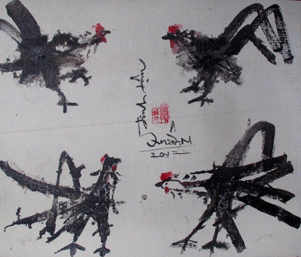 Chờ xuân Đinh Dậu, ngắm tranh gà
