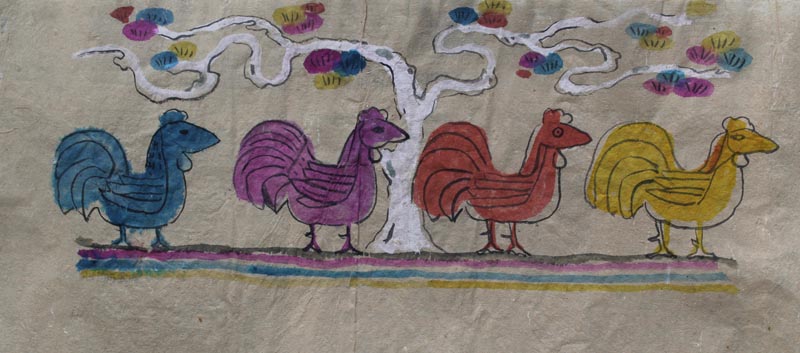 Ngắm gà của Phương “giò” ở hội chợ nghệ thuật Domino Art Fair