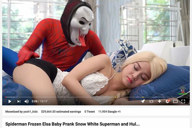 Chuyên gia lên tiếng về những clip gắn mác Spiderman Elsa trên Youtube