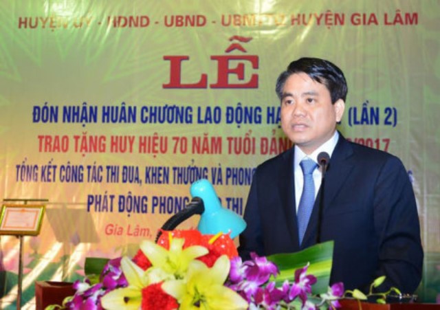 Huyện Gia Lâm đón nhận Huân chương Lao động hạng Nhất (lần thứ 2)