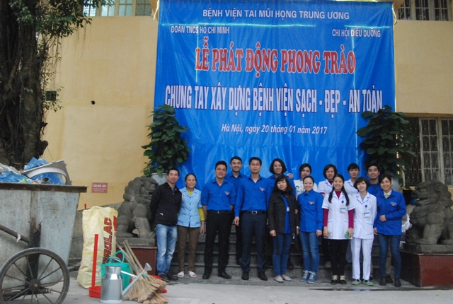 Tuổi trẻ Bệnh viện Tai- Mũi– Họng Trung ương chung tay xây dựng môi trường sạch- đẹp- an toàn