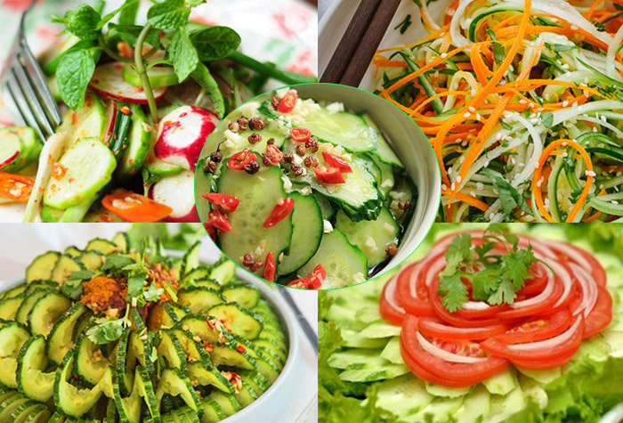 Cách làm 6 món salad từ dưa chuột giải ngán cho ngày Tết