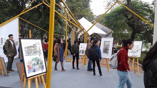 Giữ ký ức và tình yêu Hà Nội qua những bức ký họa đầy cảm xúc