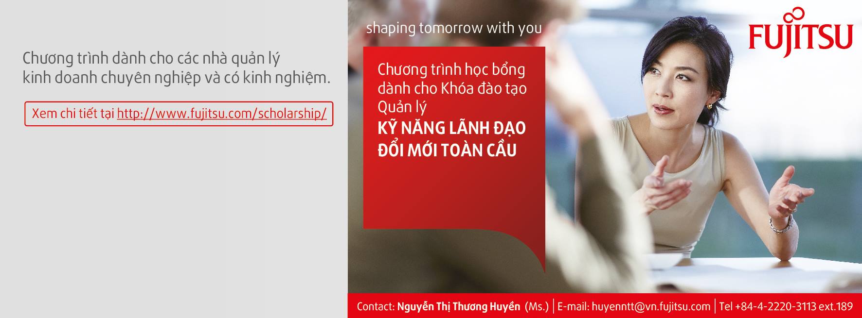 Cơ hội nhận học bổng khóa đào tạo “Kỹ năng lãnh đạo đổi mới toàn cầu”