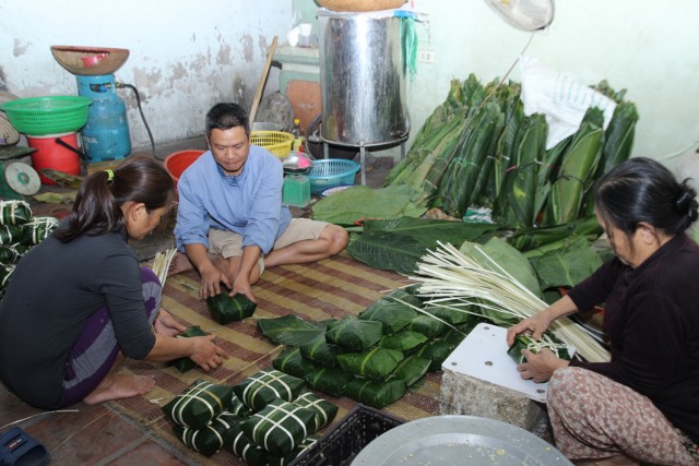 Dẻo thơm bánh chưng làng Bạc