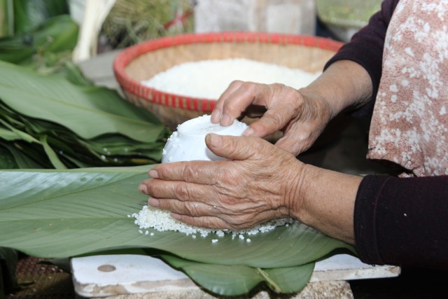 Dẻo thơm bánh chưng làng Bạc