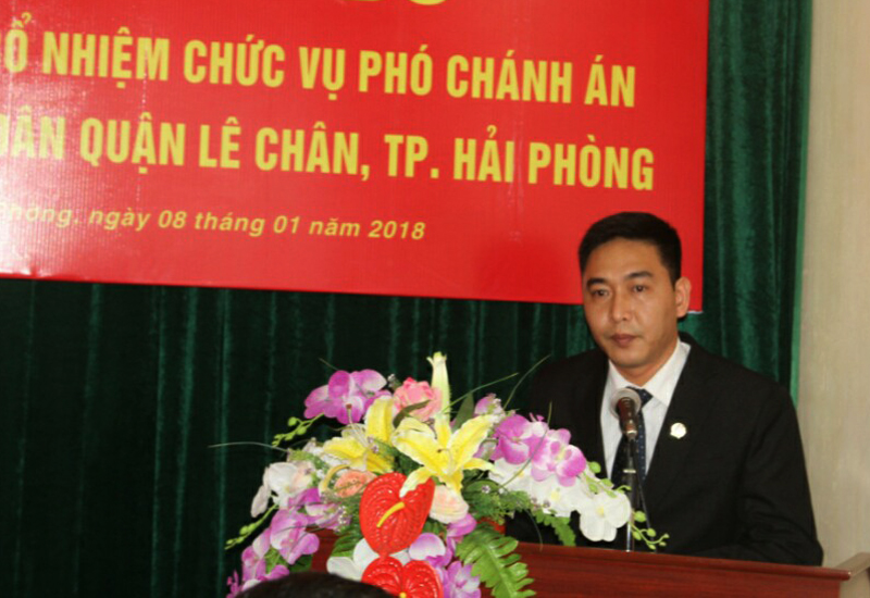 Hải Phòng: Bổ nhiệm Phó Chánh án TAND quận Lê Chân