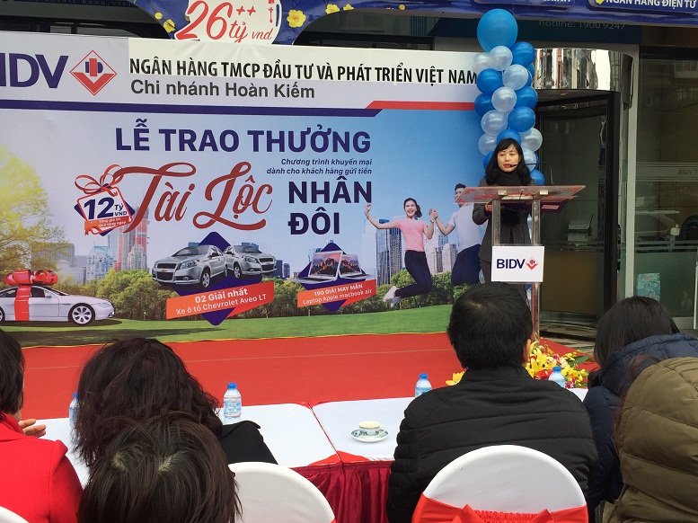 BIDV trao 500 triệu đồng tới khách hàng trúng thưởng chương trình “Tài Lộc Nhân đôi”