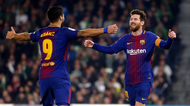Messi và Suarez chơi bùng nổ trận đấu này.