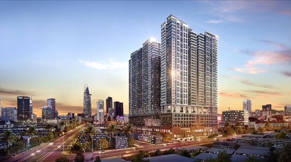 The Grand Manhattan nổi bật giữa trung tâm quận 1.