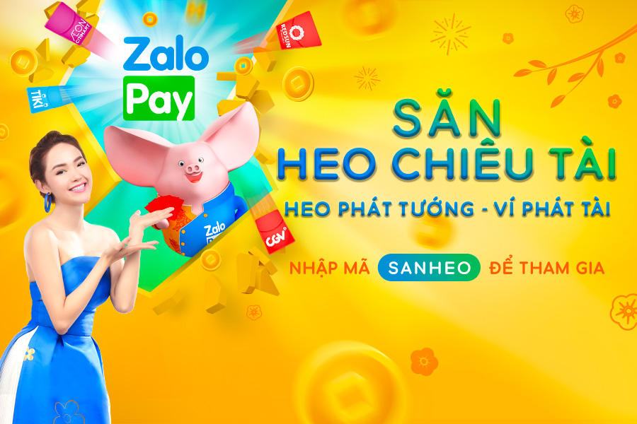 Minh Hằng - Đại sứ thương hiệu của ZaloPay trong chương trình “Săn heo chiêu tài Tết 2019