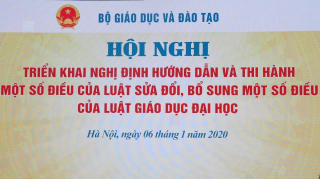 Bộ GD - ĐT triển khai Nghị định hướng dẫn Luật sửa đổi, bổ sung 1 số điều của Luật Giáo dục đại học 