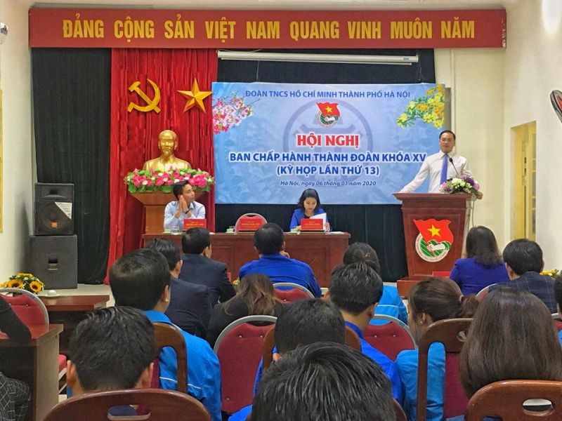 Toàn cảnh hội nghị Ban chấp hành Thành đoàn Hà Nội