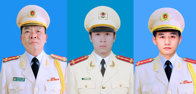 Từ trái sang: Liệt sỹ Nguyễn Huy Thịnh, Phạm Công Huy và Dương Đức Hoàng Quân