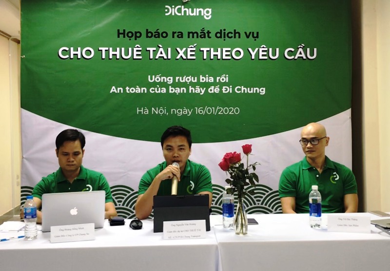 Dự án startup Xế chung của các chàng trai trẻ