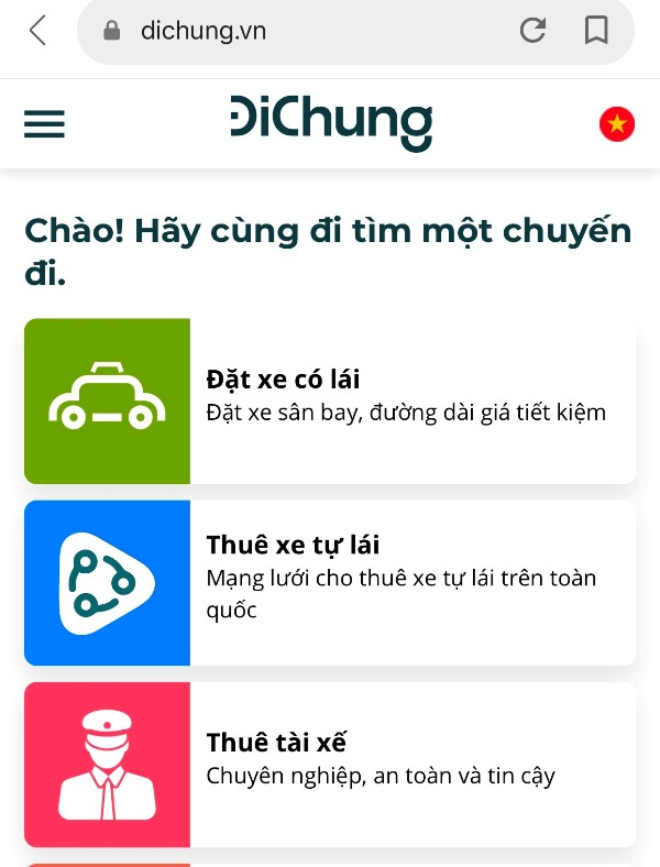 Địa chỉ website truy cập để sử dụng Xế chung