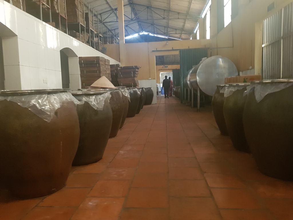 Rượu được chứa trong chum sành và bảo quản ở 28 – 30 độ C