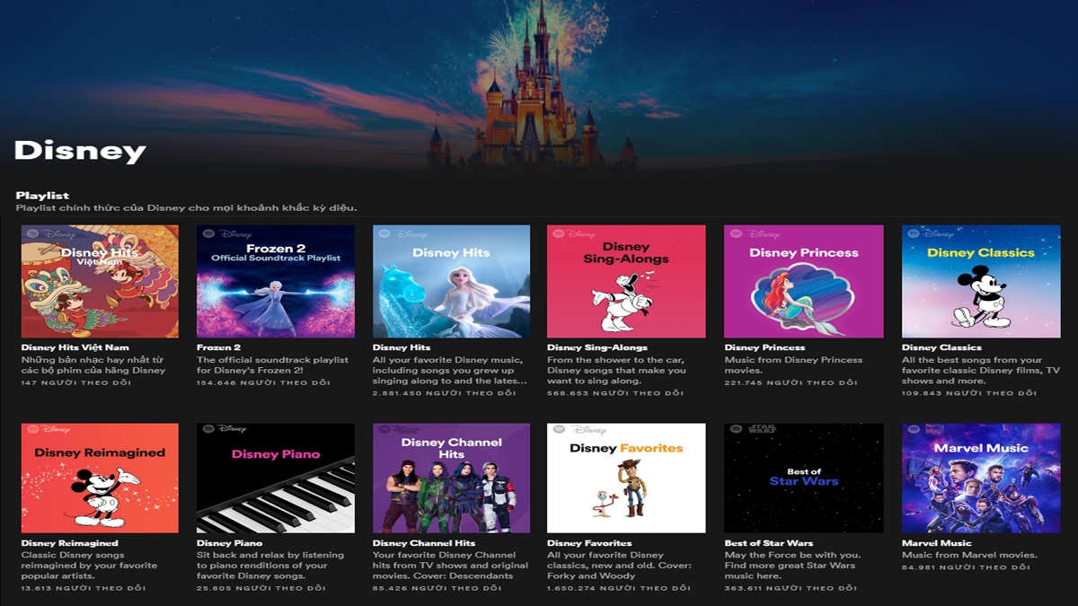 Disney Hub đã có mặt trên Spotify tại Đông Nam Á