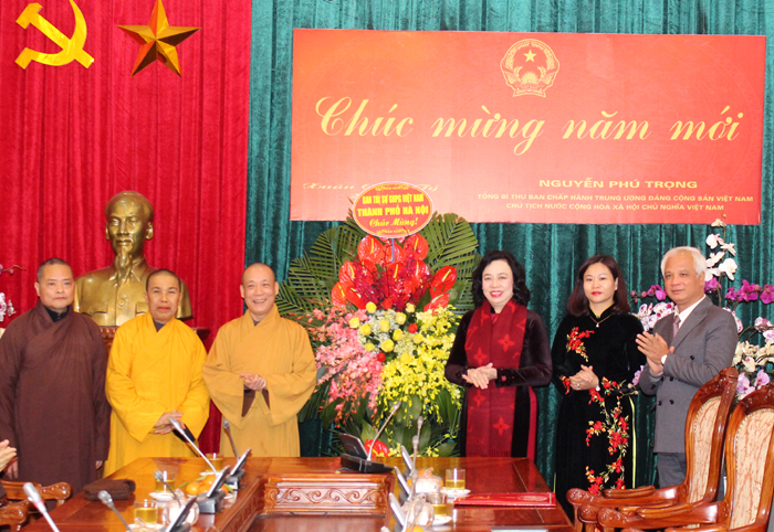 Phó Bí thư Thường trực Thành ủy tiếp đoàn đại biểu Ban Trị sự Giáo hội Phật giáo Việt Nam TP Hà Nội