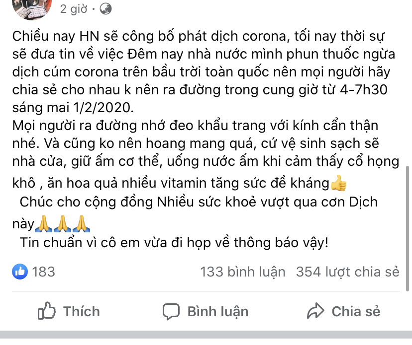 Bộ Y tế bác bỏ thông tin 