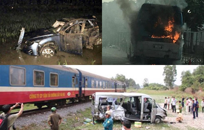 Tai nạn giao thông ngày mồng 6 Tết (2/2): Tàu hỏa đâm xuyên ô tô, 7 người thương vong