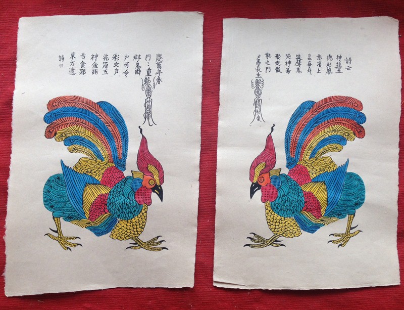 Ngắm những bức tranh gà ngũ sắc