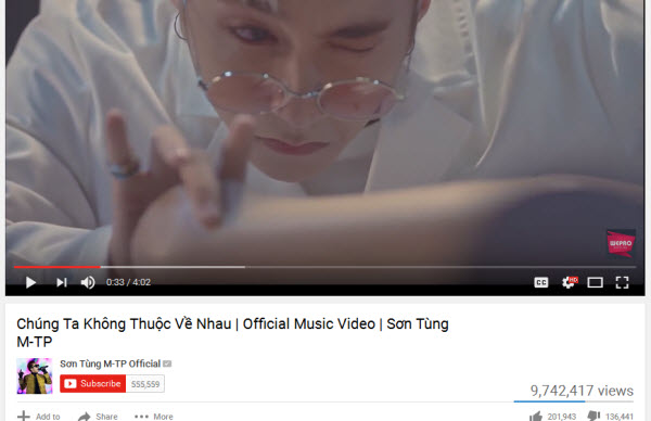 MV “Chúng ta không thuộc về nhau” cán mốc 100 triệu view