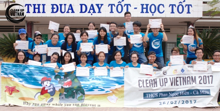 Hơn 1.500 học sinh và sinh viên tham gia “Ngày hội Clean Up Việt Nam”