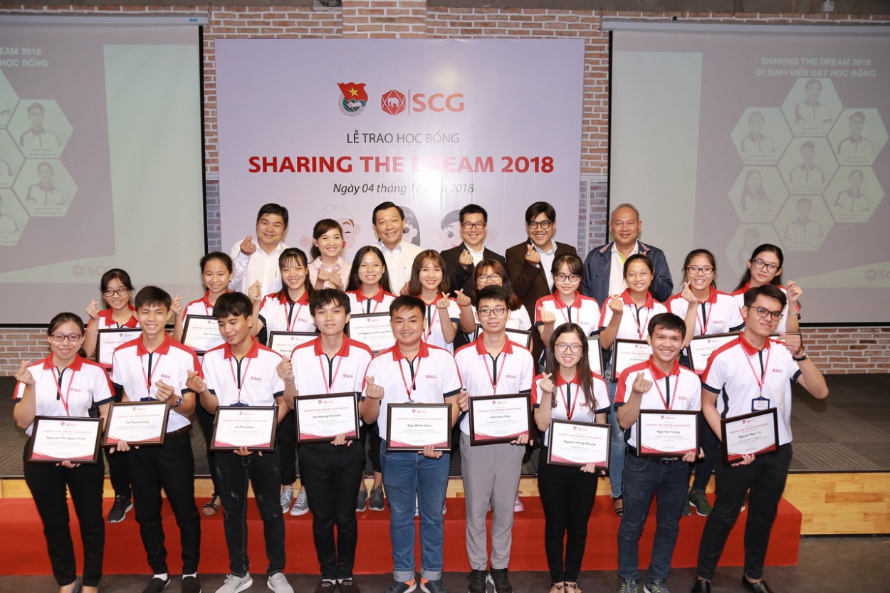 Chương trình học bổng SCG Sharing The Dream chắp cánh ước mơ cho 20 bạn học sinh xuất sắc