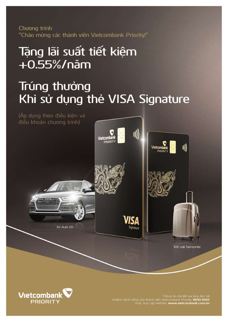 Chương trình khuyến mại nhân dịp ra mắt thẻ Vietcombank Visa Signature