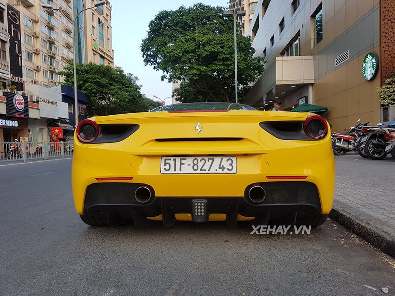 Sài Gòn: Hàng Hiếm Ferrari 488 GTB màu vàng Giallo Modena tái xuất đầu năm