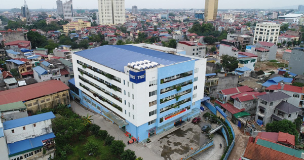 Trụ sở Công ty Cổ phần Đầu tư và Thương mại TNG - một trong những Doanh nghiệp thuộc lĩnh vực may mặc hàng đầu Việt Nam có trụ sở và nhiều nhà máy tại Tỉnh Thái Nguyên.