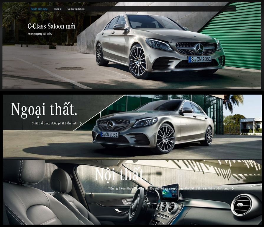 Trên Website Mercedes-Benz Việt Nam đã đăng những hình ảnh về mẫu C-Class 2019